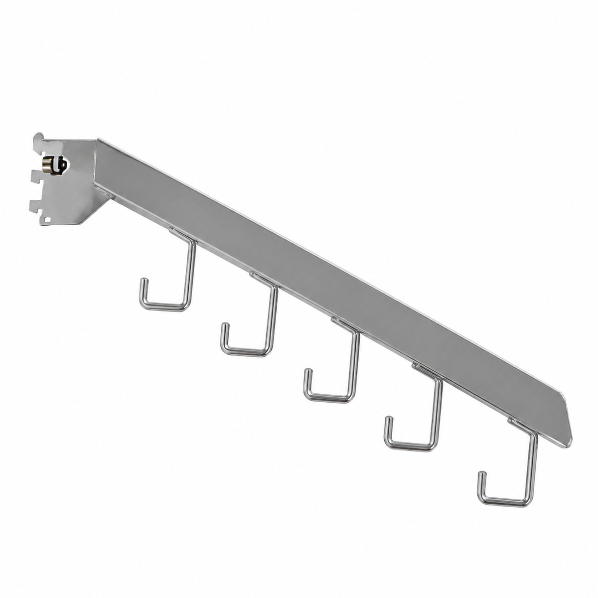 Chrome 5 hook rectangular tube waterfall for universal slot – 33107CH