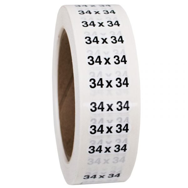 Size 34x34 labels