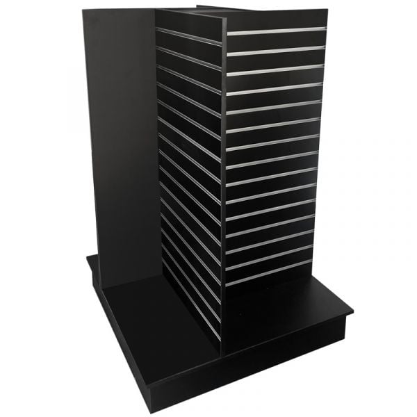 Slatwall 4-Way Display With Aluminum Inserts