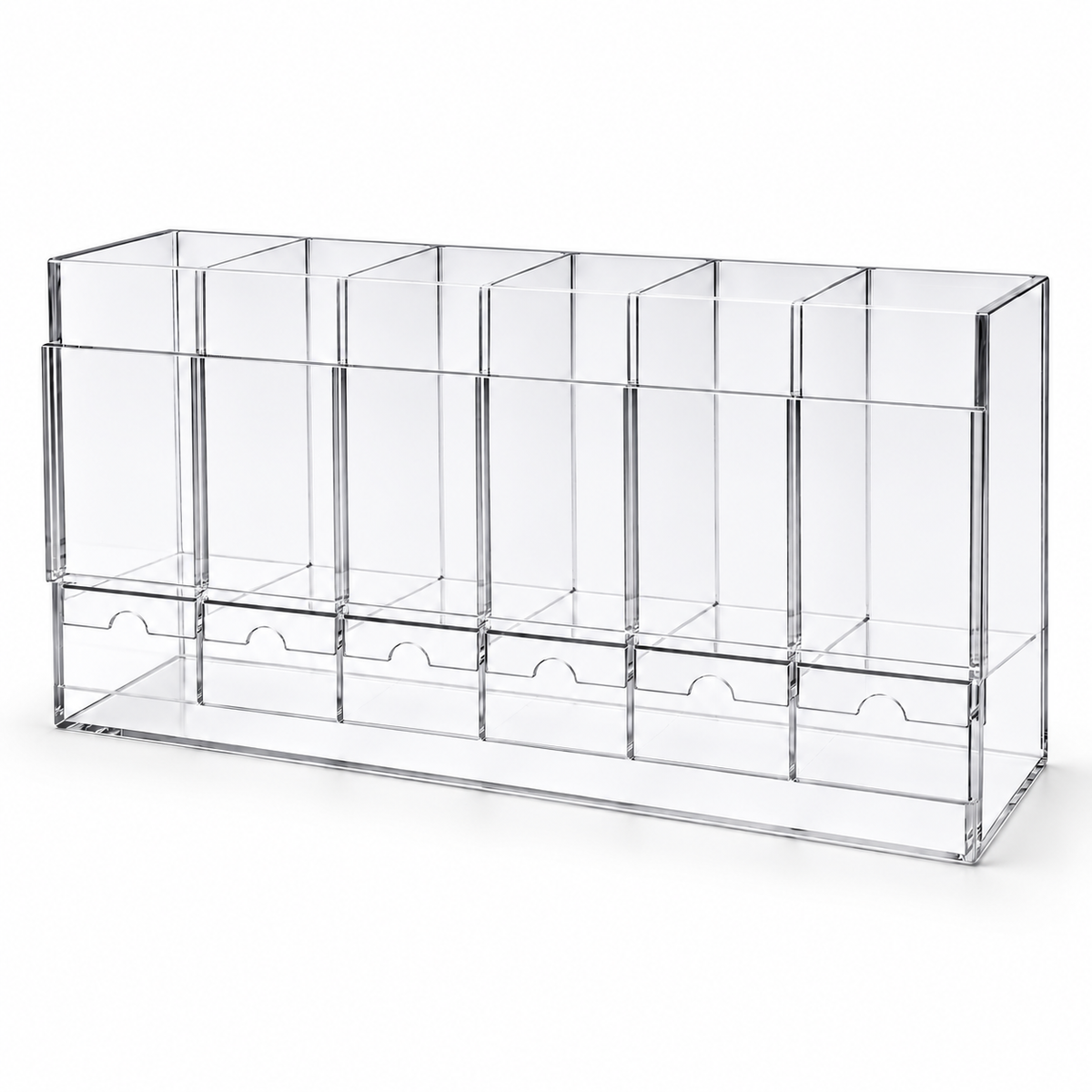 H026 Acrylic Booster Pack Holder 6 Slot Display clear acrylic organizer high resolution WIP primary image