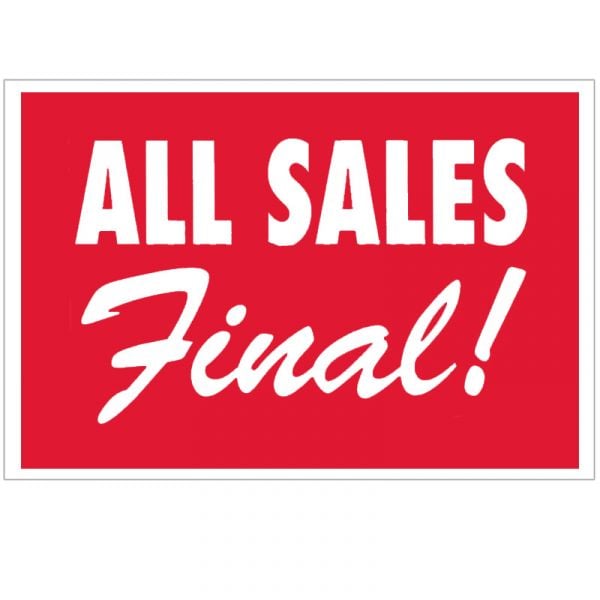 All Sales Final!