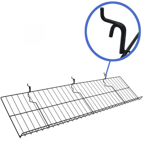 Black 10" x 46" candy wire shelf