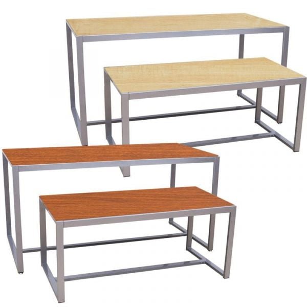 2 Piece Silver Nesting Tables