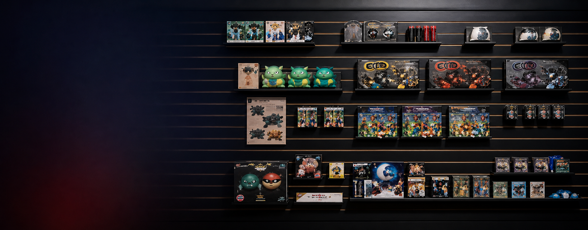 Black slatwall panels merchandising retail products