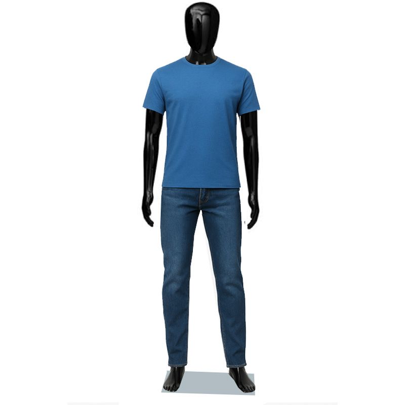Plastic Male Mannequin Black M1GB-TAB wearing apparel