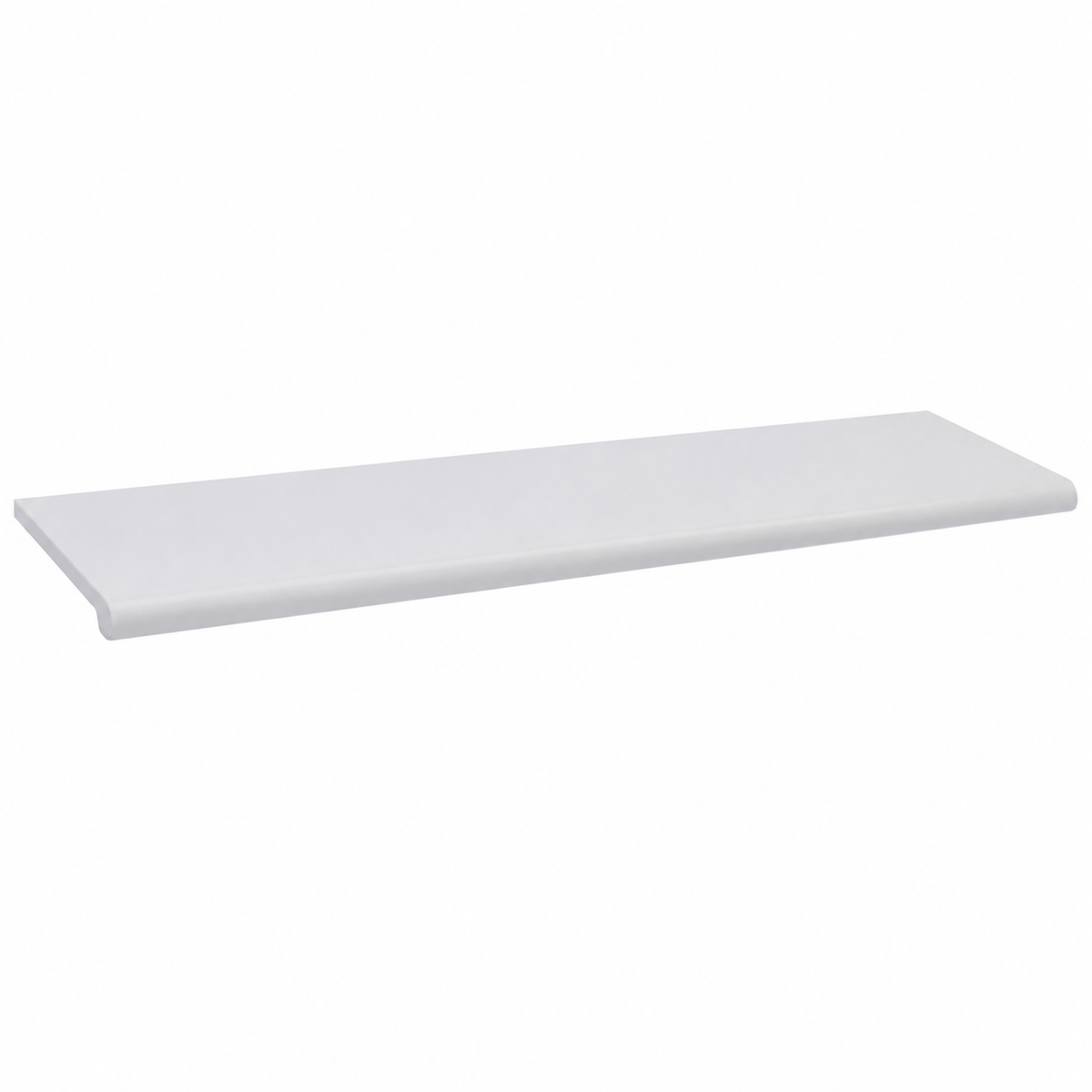 White 4 ft Plastic Bullnose Shelf