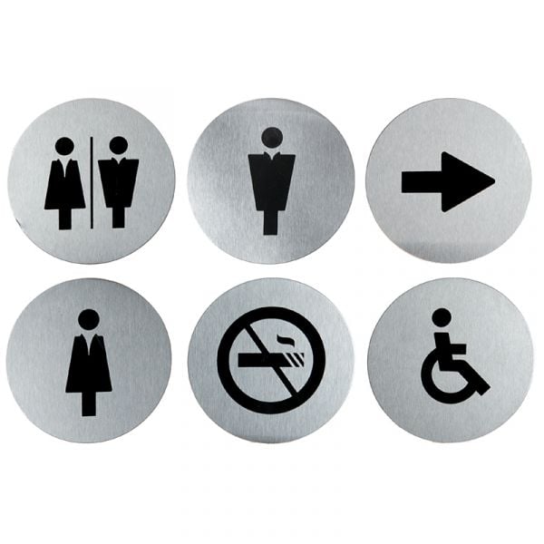 Washroom Sign Mixed 6 Pack