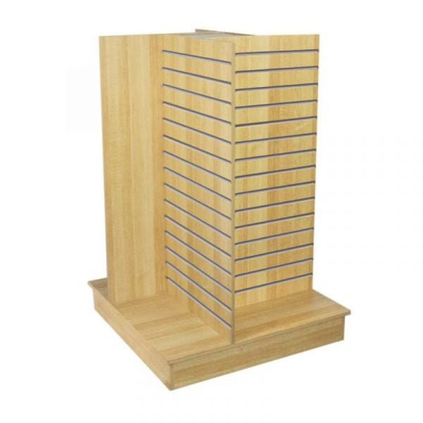 Slatwall 4-Way Display With Aluminum Inserts