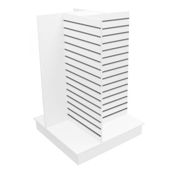 Slatwall 4-Way Display With Aluminum Inserts
