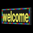 14 by 40 inch RGB digital banner sign displaying a welcome message