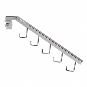 Chrome 5 hook square tube waterfall for universal slot – 33007CH