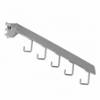 Chrome 5 hook rectangular tube waterfall for universal slot – 33107CH