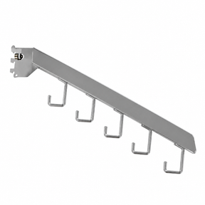 Chrome 5 hook rectangular tube waterfall for universal slot – 33107CH