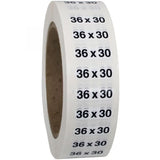 Size 36x30 labels