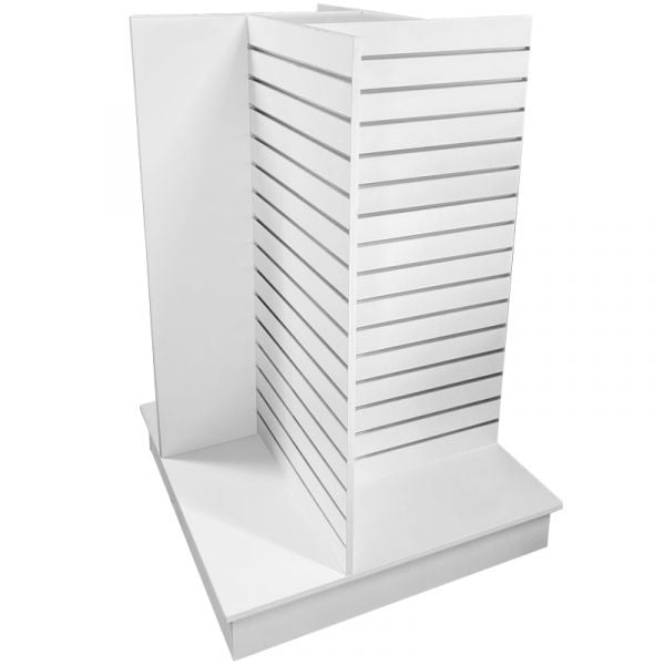 Slatwall 4-Way Display With Aluminum Inserts