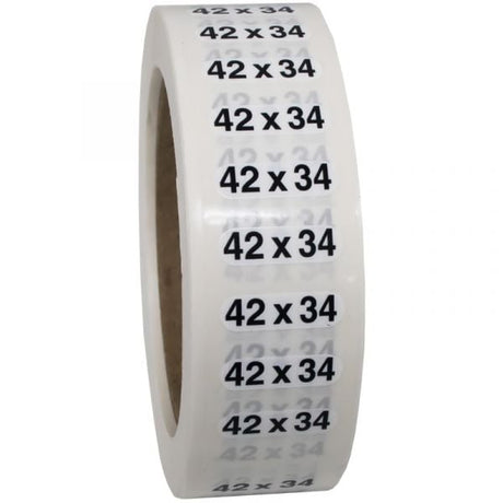 Size 42x34 labels