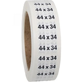 Size 44x34 labels