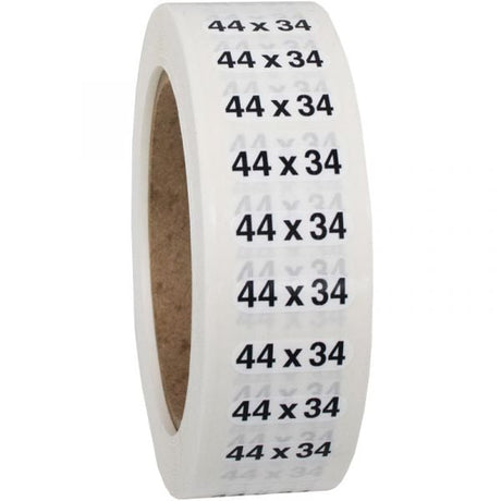 Size 44x34 labels