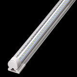 Close-up of the 8 ft integrated LED light fixture