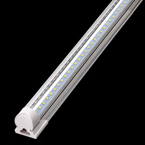 Close-up of the 8 ft integrated LED light fixture