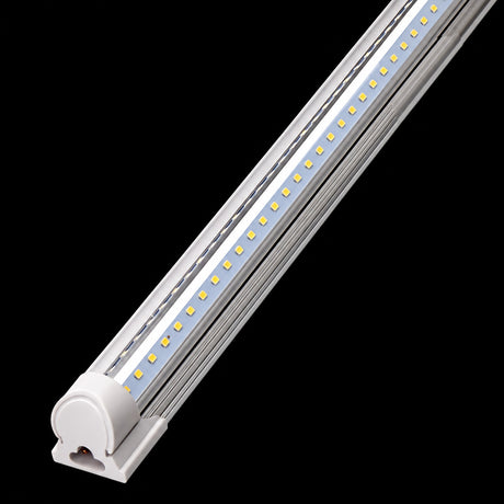 Close-up of the 8 ft integrated LED light fixture