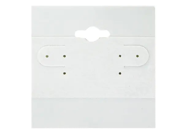 White Plain Earring Card