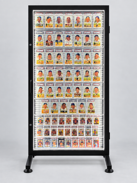 H006B baseball card display on gray background, enhanced view