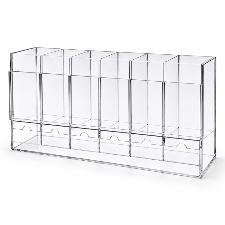 H026 Acrylic Booster Pack Holder 6 Slot Display clear acrylic organizer high resolution WIP primary image