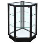 Extra Vision Retail Corner Case with Locking Swing Door