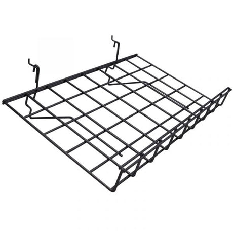 Black 24" x 15" slanted wire shelf