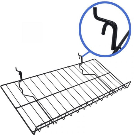 Black 10" x 23" candy wire shelf
