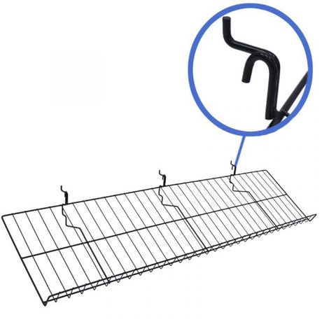 Black 12" x 46" candy wire shelf