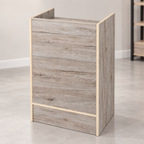 Barnwood Retail Cash Register Stand front view in a simple store setting
