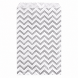 Silver Chevron jewelry bag
