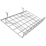 Chrome 24" x 15" slanted wire shelf