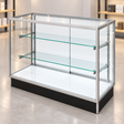 4-foot Aluminum Extra Vision Retail Showcase in a retail store