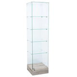 Full Frameless Retail Glass Tower Case