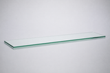 Clear tempered glass shelf — 10 × 48 in