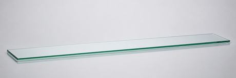 Clear tempered glass shelf — 12 × 36 in