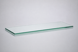 Clear tempered glass shelf — 8 × 24 in