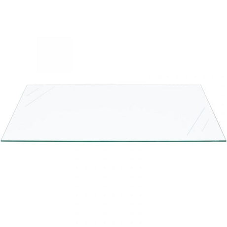 Clear tempered glass shelf — 8 × 48 in