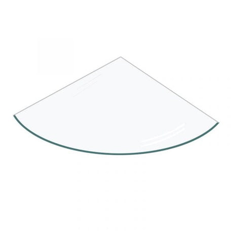 14 inch quarter round tempered glass shelf