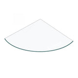 12 inch quarter round tempered glass shelf