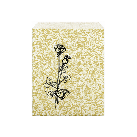 Goldtone Flower Paper Gift Bag, 8½ x 11