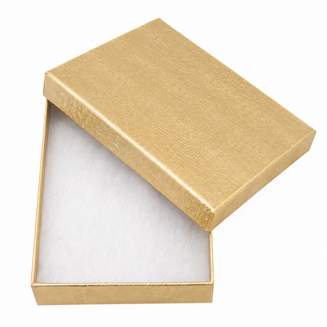 Gold Linen Large Jewelry Box