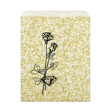 Goldtone Flower Jewelry Bag – 8 1/2 x 11 inch (Kraft footprint)