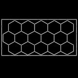 16 ft x 8 ft white hexagon light with rectangular border