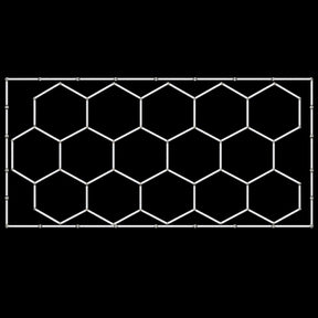 16 ft x 8 ft white hexagon light with rectangular border