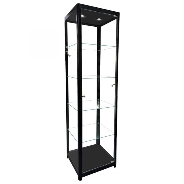 Fullvision Lighted Retail Glass Tower Display