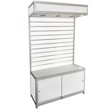 LED Slatwall Display with Storage
